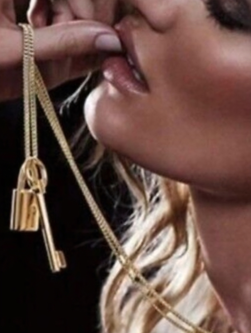 Victoria's Secret Scandalous Lock & Key Necklace Limited Edition Vintage Jewelry